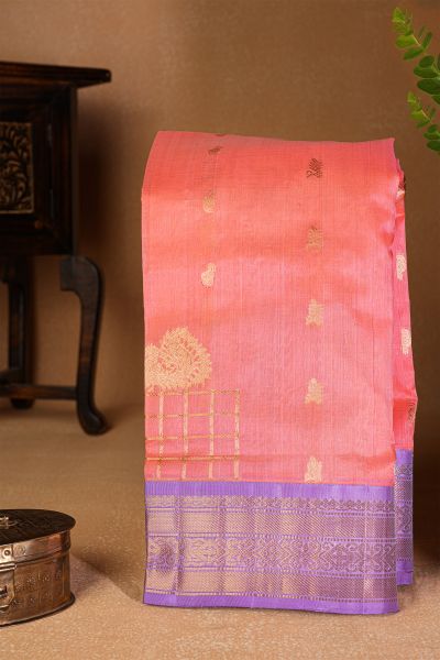 Kuppadam Sico Baby Pink Saree