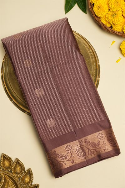 Coimbatore Soft Silk Brown Saree