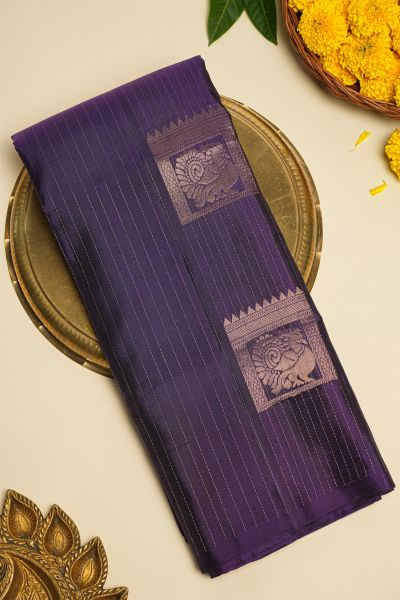 Coimbatore Soft Silk Navy Blue Saree