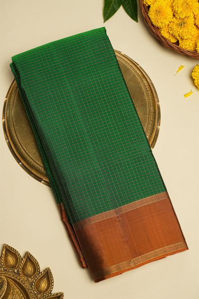 Coimbatore Soft Silk Bottle Green Saree