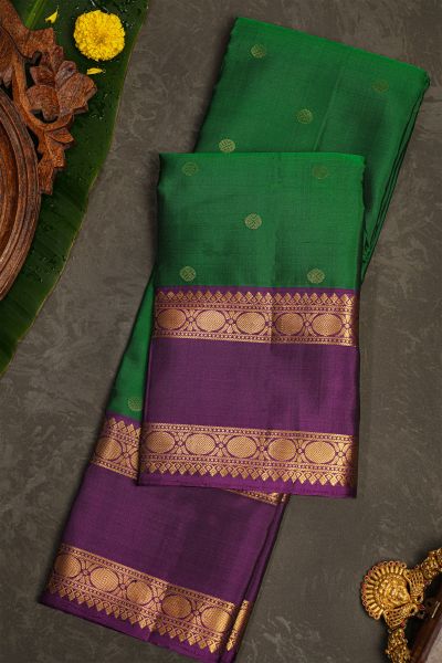 Coimbatore Soft Silk Bottle Green Saree