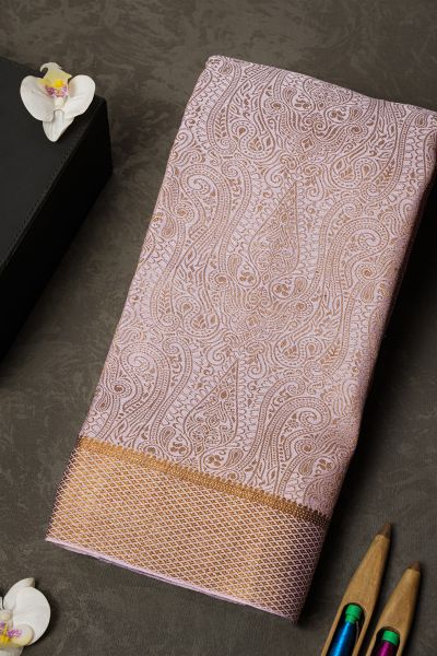 Mysore Crepe Cream Saree