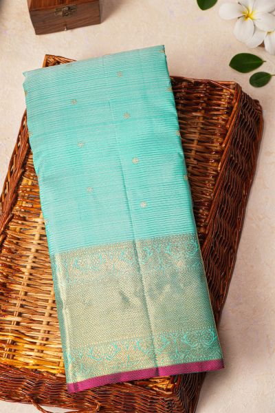 Kancheepuram Silk Sky Blue Saree