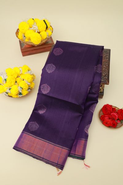 Matka Silk Purple Saree
