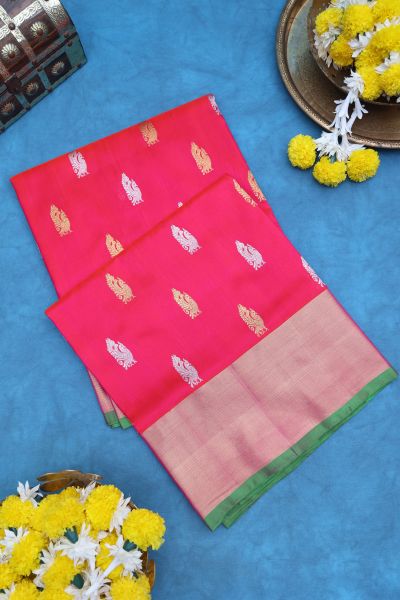 Venkatagiri Silk Red Saree