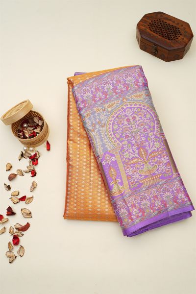 Kancheepuram Tissue Mustard Saree