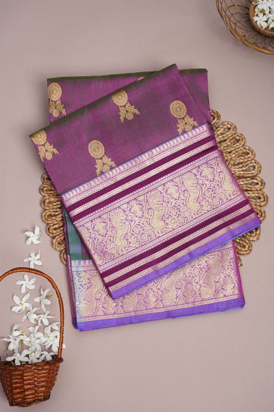 Venkatagiri Silk Purple Saree