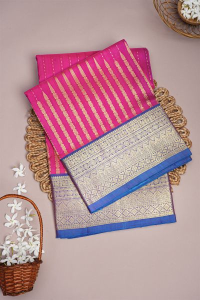 Venkatagiri Silk Pink Saree