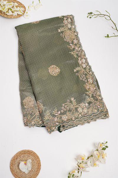 Designer Tissue Georgette Dual Colour Saree