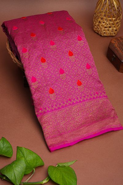 Banarasi Silk Pink Saree