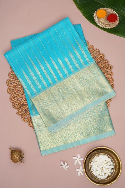 Venkatagiri Silk Sky Blue Saree