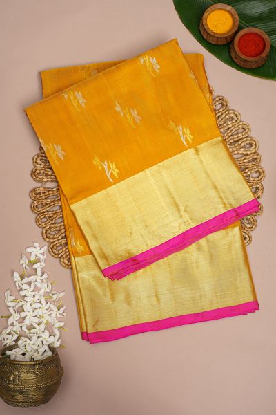 Venkatagiri Silk Mustard Saree