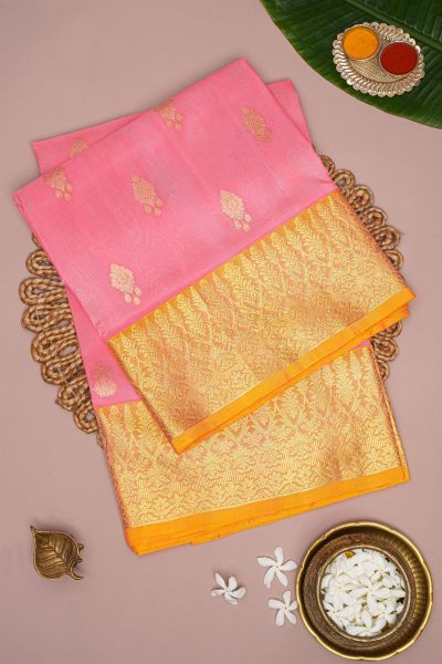 Venkatagiri Silk Pink Saree