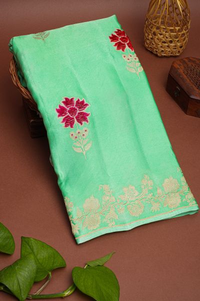 Banarasi Silk Sea Green Saree