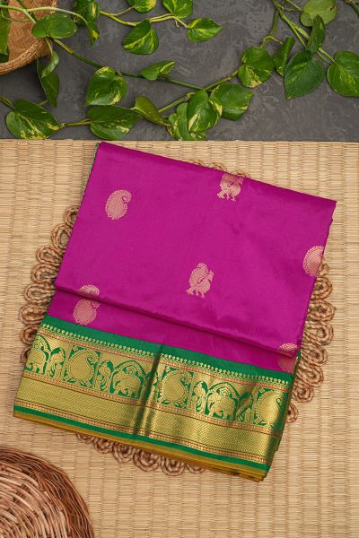 Narayanpet Silk Purple Saree