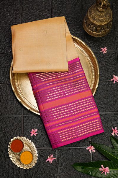 Kancheepuram Silk Cream Saree