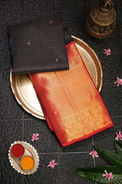Kancheepuram Silk Black Saree