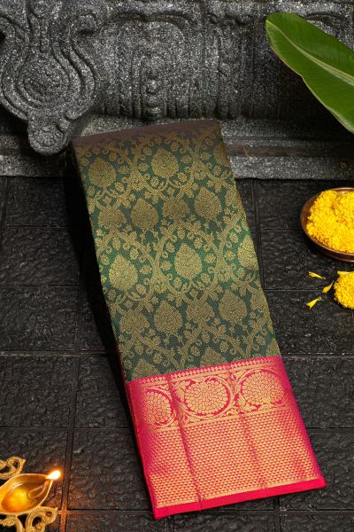 Kancheepuram Silk Green Saree