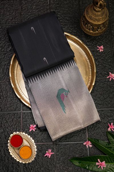 Kancheepuram Silk Black Saree