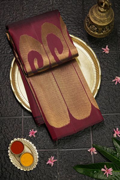 Kancheepuram Silk Wine Saree