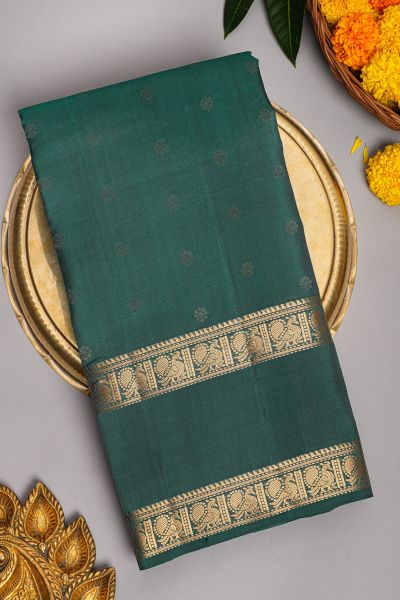 Coimbatore Soft Silk Bottle Green Saree