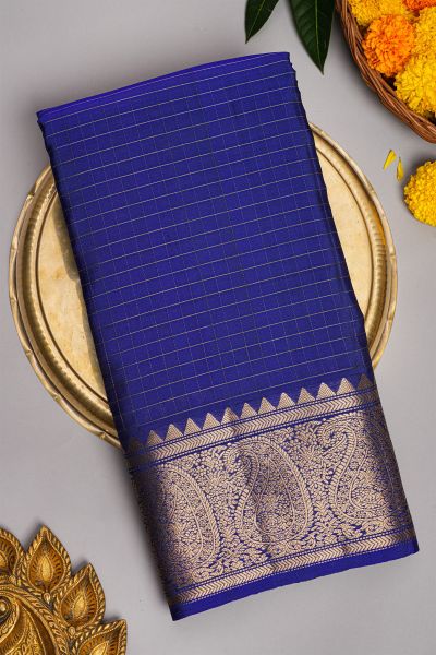 Coimbatore Soft Silk Royal Blue Saree
