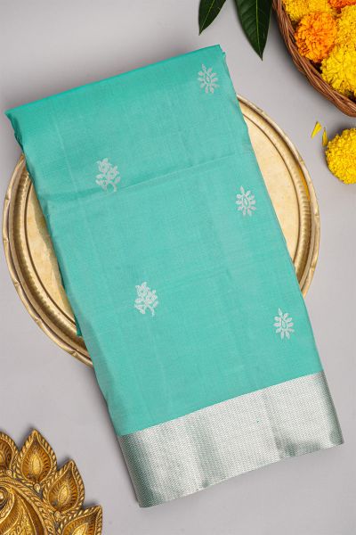 Coimbatore Soft Silk Sky Blue Saree