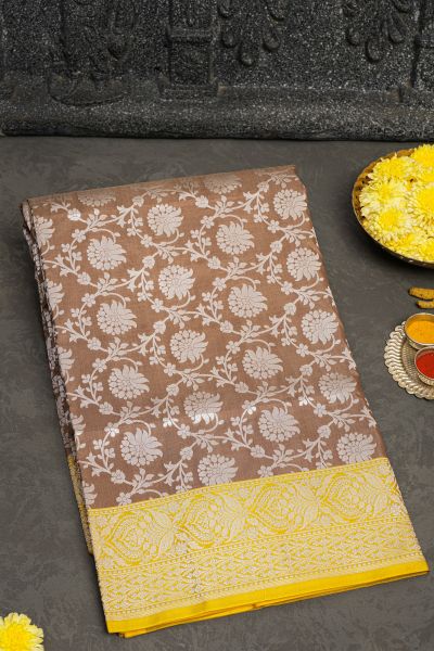 Banarasi Silk Brown Saree