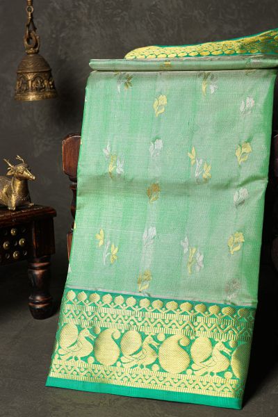Venkatagiri Silk Sea Green Saree
