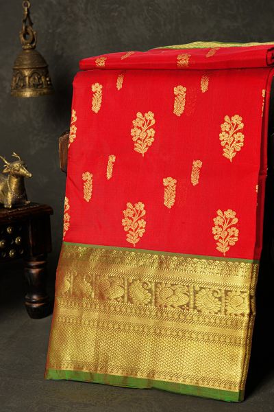 Venkatagiri Silk Red Saree