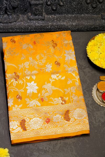 Banarasi Silk Mustard Saree