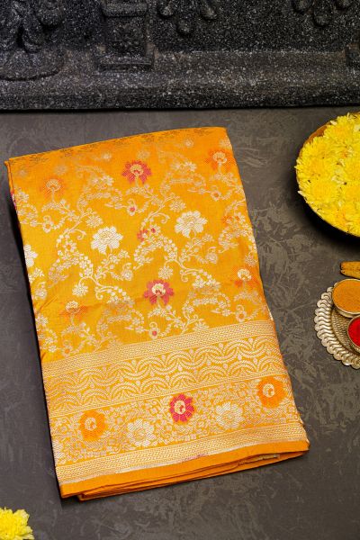 Banarasi Silk Mustard Saree