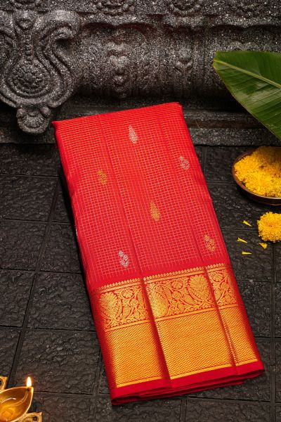 Kancheepuram Silk Red Saree