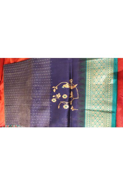 Kuppadam Sico Navy Blue Saree