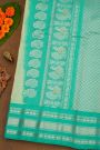 Gadwal Silk Off White Saree With Temple And Mango Paisleys Border