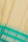 Gadwal Silk Off White Saree With Temple And Mango Paisleys Border