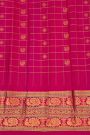 Gadwal Silk Mint Green Saree With Floral Jaal And Peacock Border