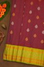 Gadwal Silk Maroon Saree With Mango Paisley Buttis Body