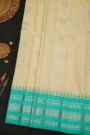 Gadwal Silk Cream Saree With Floral And Mango Paisley Border