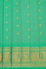 Gadwal Silk Orange Saree With Animal Buttis And Checks Body