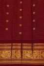 Gadwal Silk Peach Orange Saree With Floral And Peacock Border