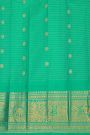 Gadwal Silk Brown Saree With Animal Motifs Zari Buttis