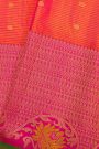 Gadwal Silk Dual Colour Saree With Florals And Butti Body