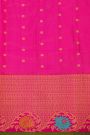 Gadwal Silk Dual Colour Saree With Florals And Butti Body