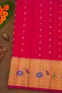 Gadwal Silk Rani Pink Saree With Meenakari Border