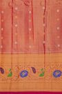Gadwal Silk Rani Pink Saree With Meenakari Border