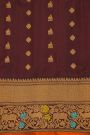 Gadwal Silk Peach Pink Saree With Meenakari Border