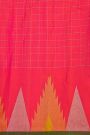 Gadwal Silk Rani Pink Saree With Elegant Temple Border