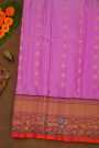 Gadwal Silk Dark Pink Saree With Florals And Buttis Body