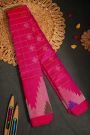 Gadwal Silk Rani Pink Saree With Temple Border